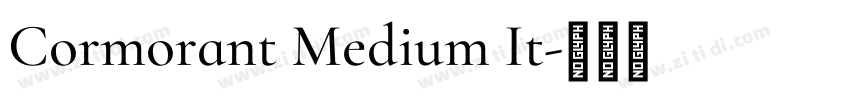 Cormorant Medium It字体转换